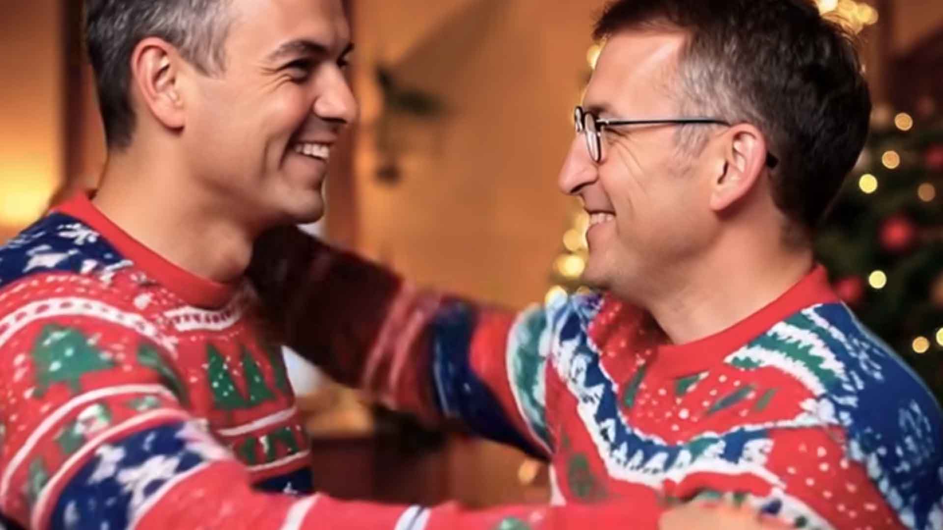 Un abrazo navideño entre rivales: La IA transforma a la política española en un acto de fraternidad